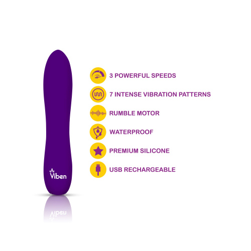 Vivacious - Violet - Intense 10-Function Bullet  2