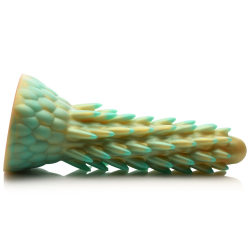 Stegosaurus Spiky Reptile Silicone Dildo - Green  2