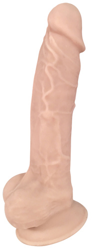 7 Inch Fleshstixxx Silicone Dildo With Balls -  Vanilla  2