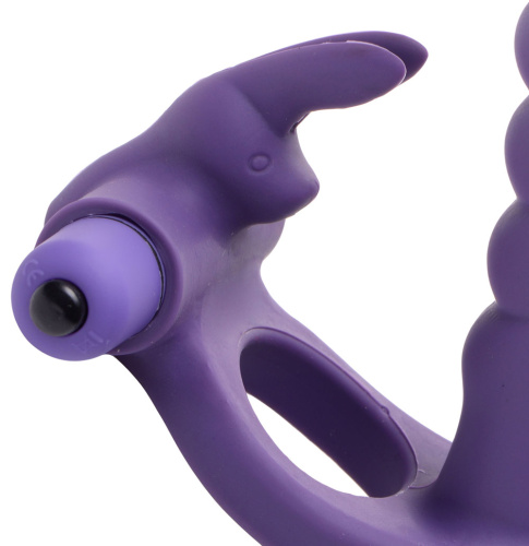 Double Delight Dual Insertion Vibrating Rabbit Cock Ring  3