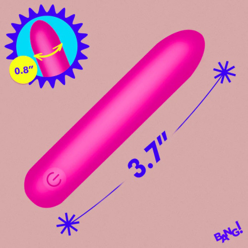Tapered Flexible Silicone Bullet - Pink  2