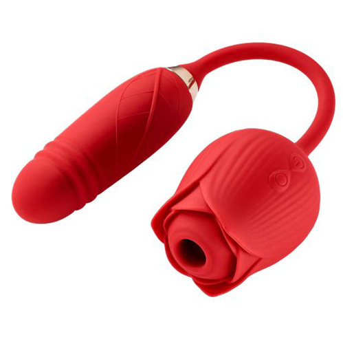 Cloud 9 Rose Plus With Thrusting Pleasure Stem  Dual Stimulation - Red  3