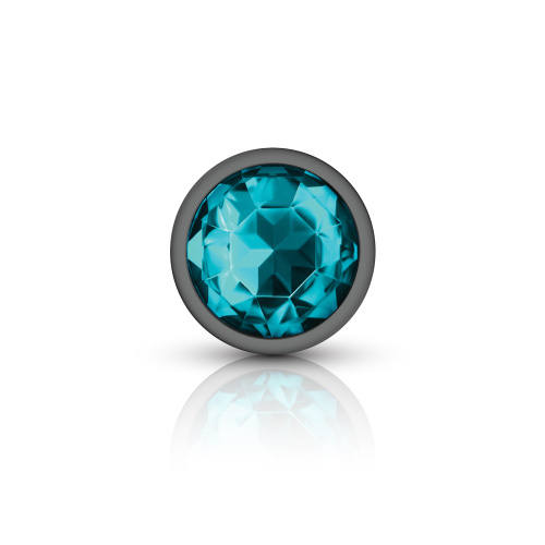 Cheeky Charms - Metal Butt Plug Gunmetal - Round - Teal - Anal Trainer Kit  4