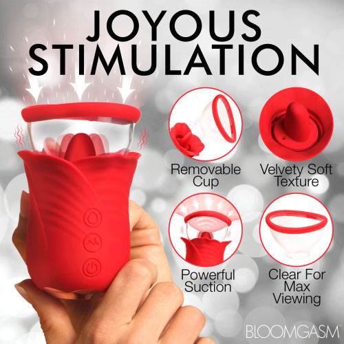 Lily Lover Sucking and Vibrating Clitoral Stimulator- Red  4
