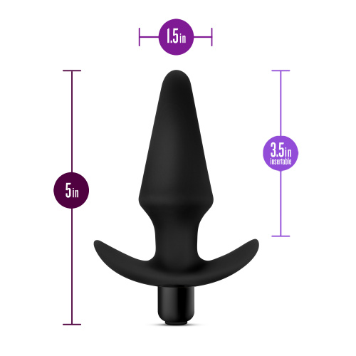 Anal Adventures Platinum - Silicone Vibrating Plug - Black  5