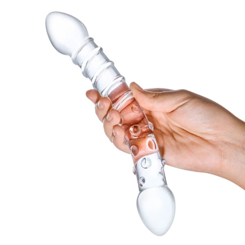 Double Trouble Glass Dildo  4