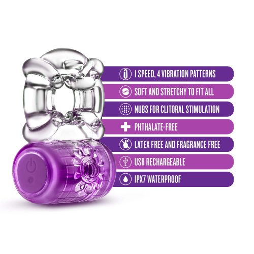 Play With Me - Pleaser Rechargeable C-Ring -  Purple  2