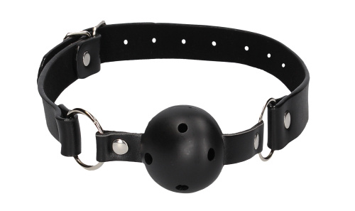 Breathable Ball Gag With Nipple Clamps - Black  4