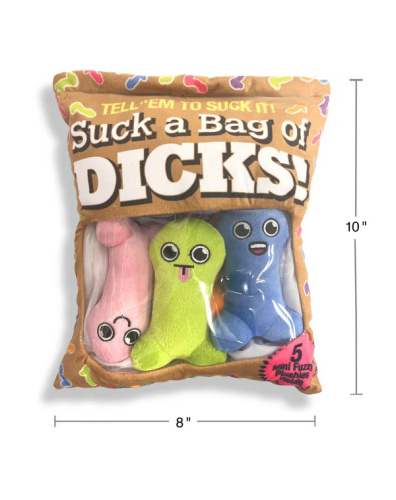 Suck a Bag of Dicks Plushy Pillow With 5 Dicks  2
