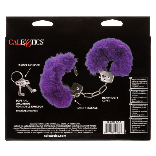 Ultra Fluffy Furry Cuffs - Purple  3