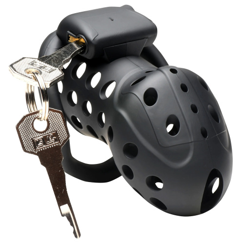 Lock Down Chastity Cage - Black  2