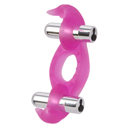 Silicone Triple Orgasm Erection Enhancer Pink Rechargeable  2