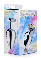 Rainbow Prism Heart Anal Plug - Large