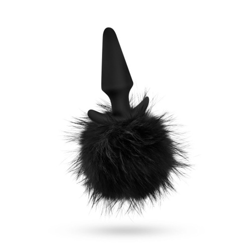 Anal Adventures - Platinum - Rabbit Tail  Plug -  Black  3