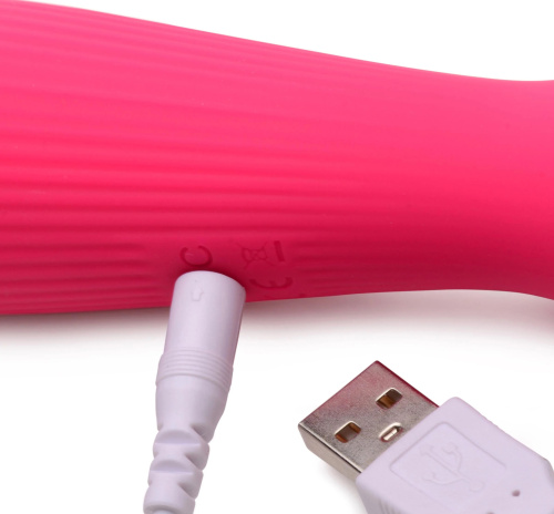 Silicone Wand Massager - Magenta  3