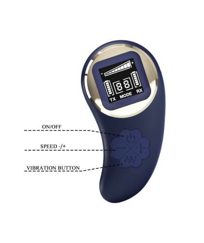 Mina Vibrating Remote Control Egg - Blue  4
