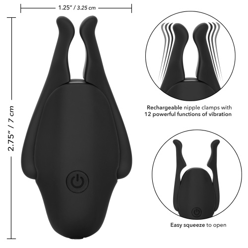 Nipple Play Rechargeable Nipplettes - Black  5