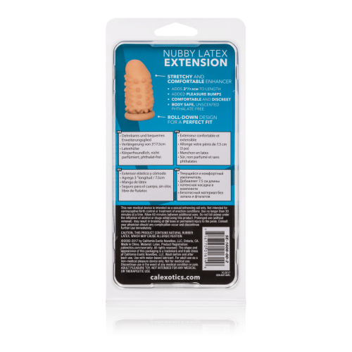 3 Inch Latex Extension - Nubby - Ivory  3