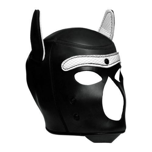 Spike Neoprene Puppy Hood - White  4