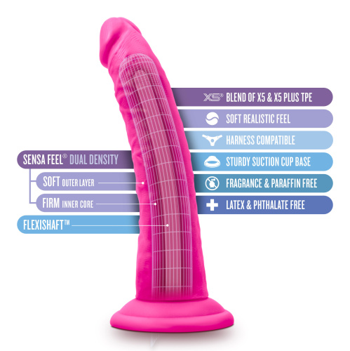 Au Naturel - Bold - Jack - 7 Inch Dildo - Pink  2