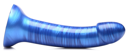 G-Tastic 7 Inch Metallic Silicone Dildo - Blue  2