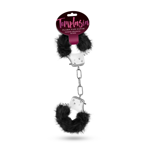 Temptasia - Plush Fur Cuffs - Black  2