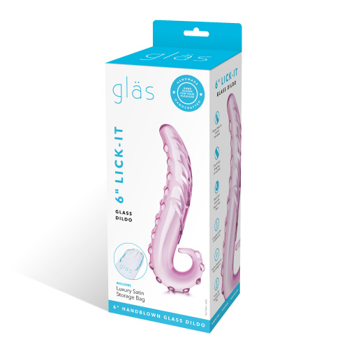 6 Inch Lick-It Glass Dildo  5
