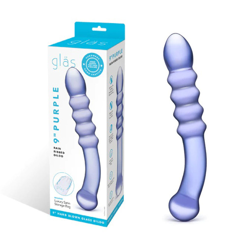 Purple Rain Ribbed Dildo  2