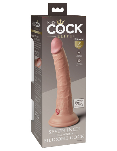 King Cock Elite 7 Inch Silicone Dual Density Cock  - Light  4