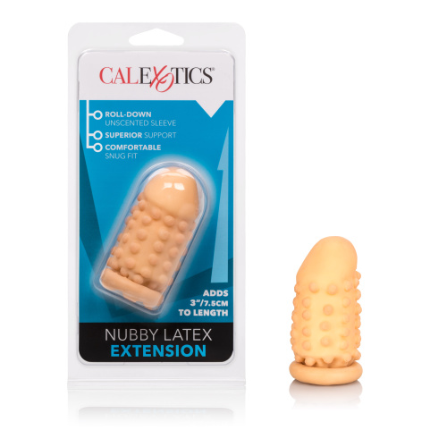 3 Inch Latex Extension - Nubby - Ivory  4