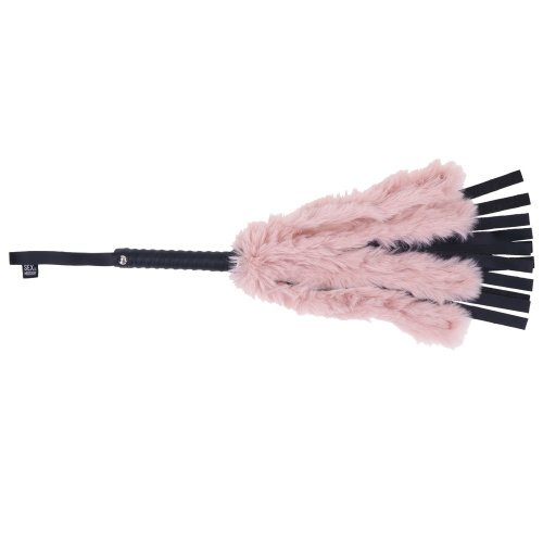 Brat Faux Fur Flogger - Pink/black  3