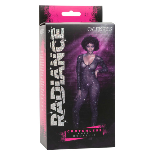 Radiance Crotchless Full Body Suit - One Size -  Black  4