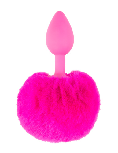 Neon Bunny Tail - Pink  3