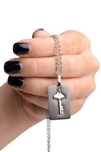 Cuffed Locking Bracelet and Key Necklace  3