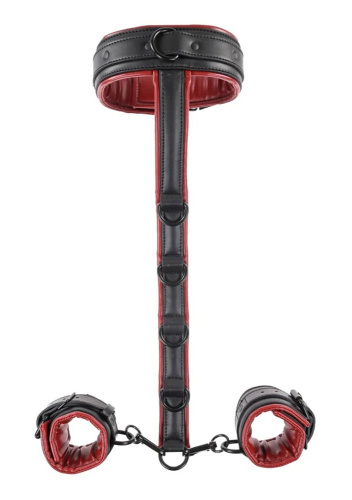 Saffron Neck and Wrist Restraint - Black/red  5