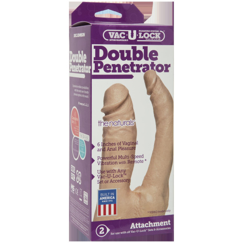 Vac-U-Lock Double Penetrator - White  3