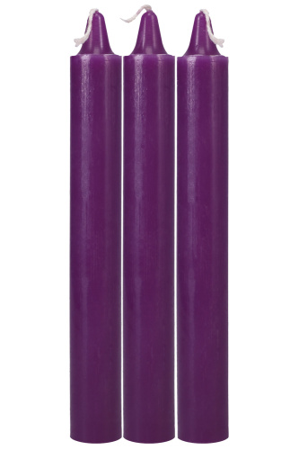 Japanese Drip Candles - 3 Pack - Purple  3