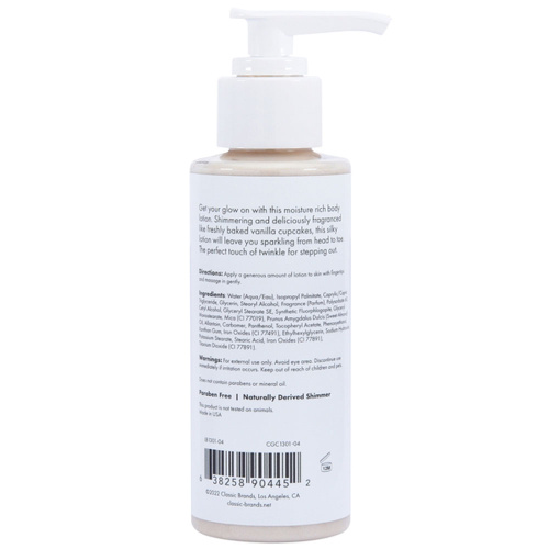 Glow Vanilla Cupcake Shimmer Lotion Gold 4 Oz  2