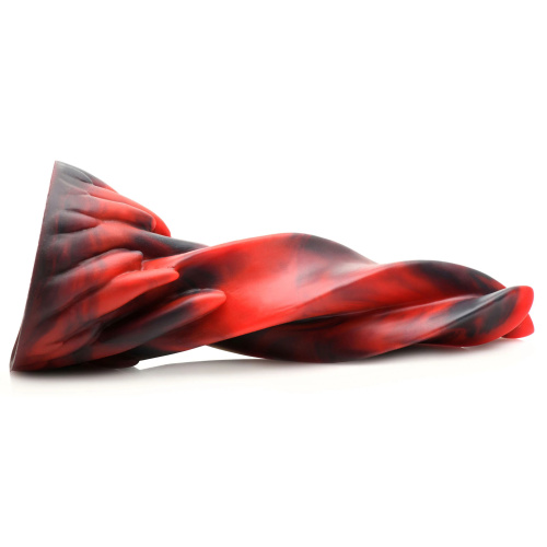 Hell Kiss Twisted Tongues Silicone Dildo - Red  3