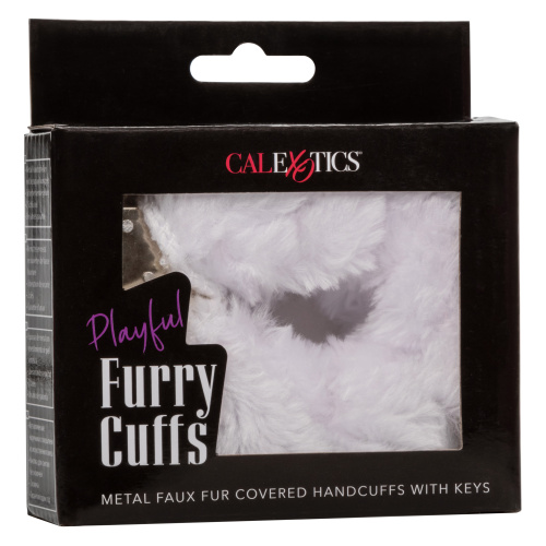 Playful Furry Cuffs - White  5
