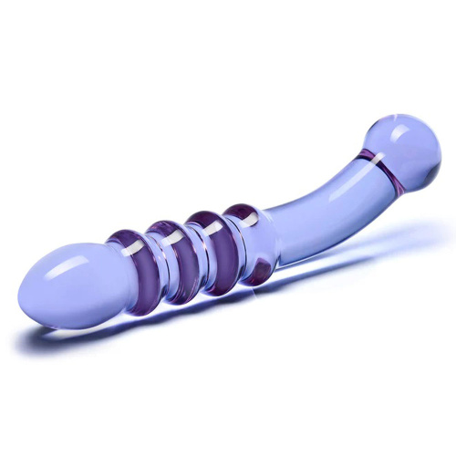 Purple Rain Ribbed Dildo  2