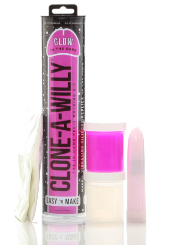 Clone-a-Willy Glow-in-the-Dark Kit - Pink  2