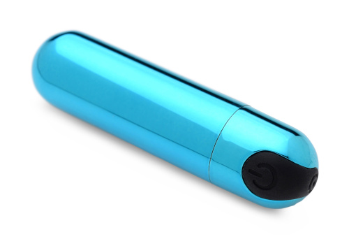 10x Rechargeable Vibrating Metallic Bullet - Blue  2