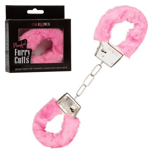 Playful Furry Cuffs - Pink  2
