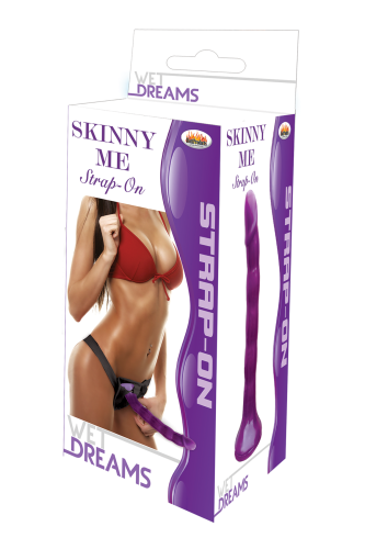 Wet Dreams Skinny Me Strap-on - Purple  2