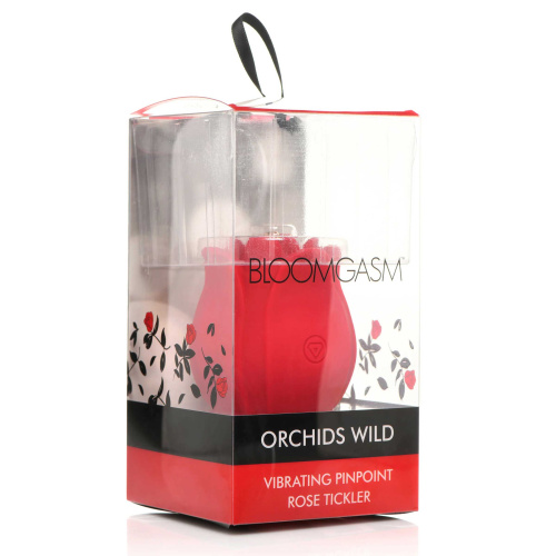 Orchids Wild Vibrating Pinpoint Rose Tickler - Red  2