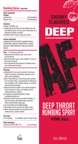 Deep Af Deep Throat Numbing Spray -  Cherry - 1 Fl. Oz.  2