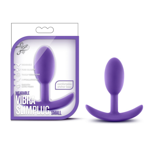 Luxe - Wearable Vibra Slim Plug - Small - Purple  2
