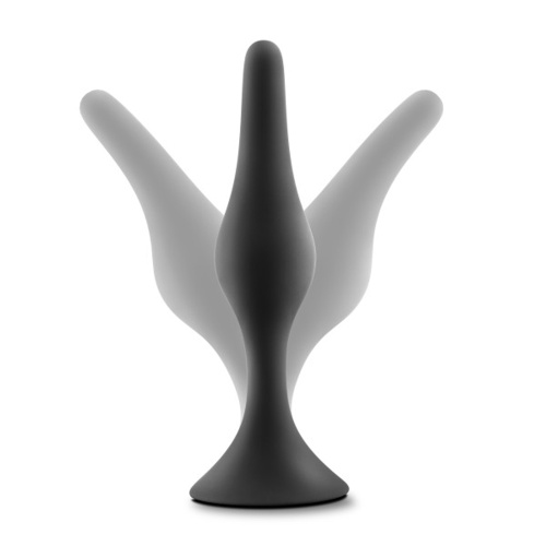 Anal Adventures Platinum - Silicone Beginner Plug  Kit - Black  4