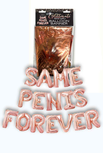 Glitterati Same Penis Balloon Banner - Pink  2